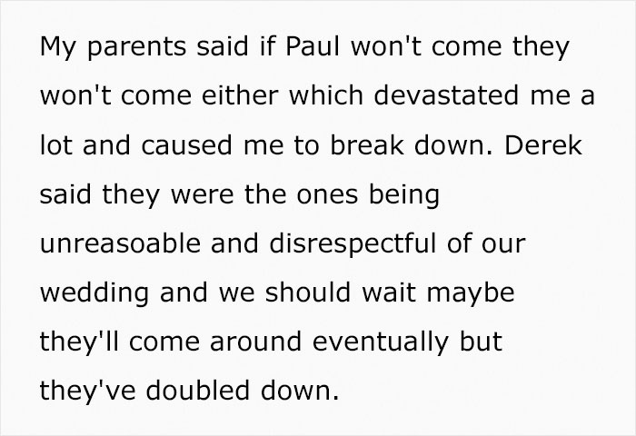 Bride&rsquo;s Parents Refuse To Attend Her Child-Free Wedding Because She Wouldn&rsquo;t Make An Exception For Her &ldquo;Rainbow Baby&rdquo; Nephew