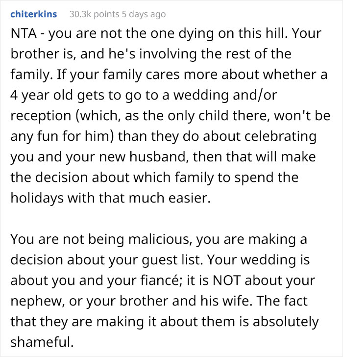 Bride&rsquo;s Parents Refuse To Attend Her Child-Free Wedding Because She Wouldn&rsquo;t Make An Exception For Her &ldquo;Rainbow Baby&rdquo; Nephew