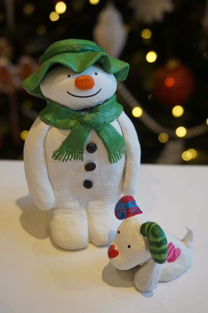 I Made The Snowman And The Snow Dog Out Of Clay Last Christmas 🎄