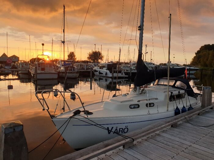 My 1975 Retro Sailboat, Still In Original Low-Tech Condition. I Love How It Slows Life Down