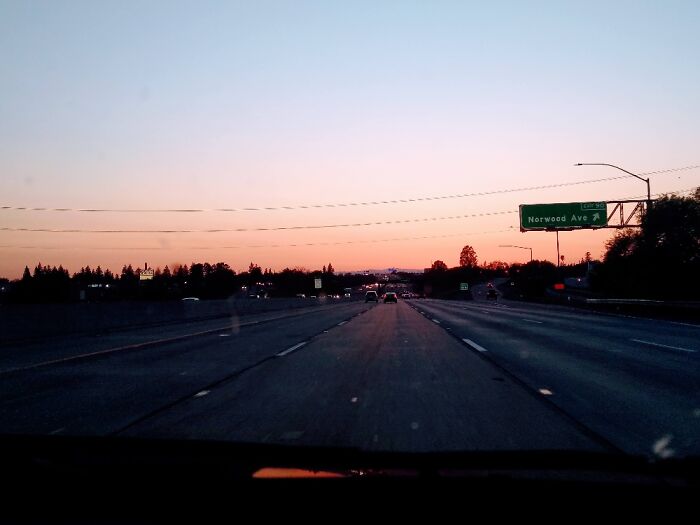 Picture Of The Road At Night