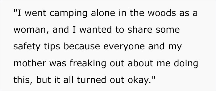 10 Things You Should Know When &ldquo;Camping Alone As A Woman&rdquo; According To This TikToker