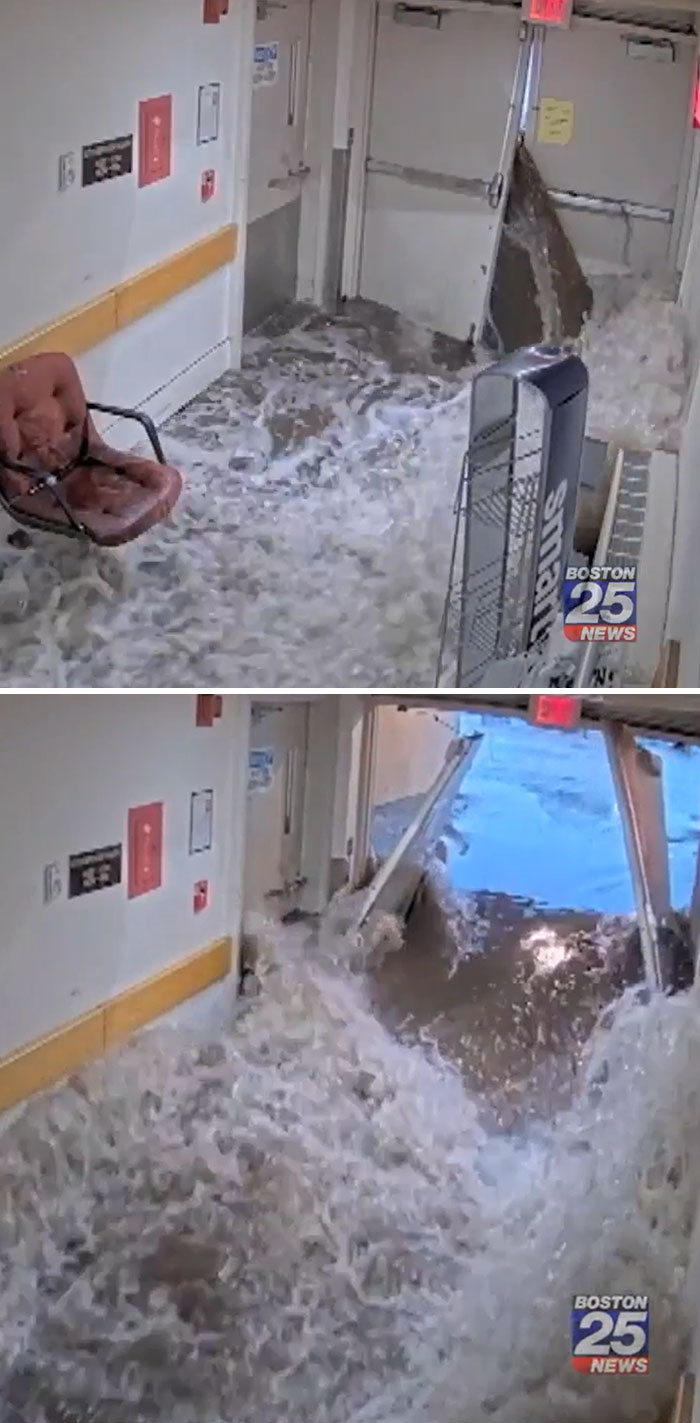 Heavy Rains Burst Into Norwood Hospital (Ma, USA) - June 2020
