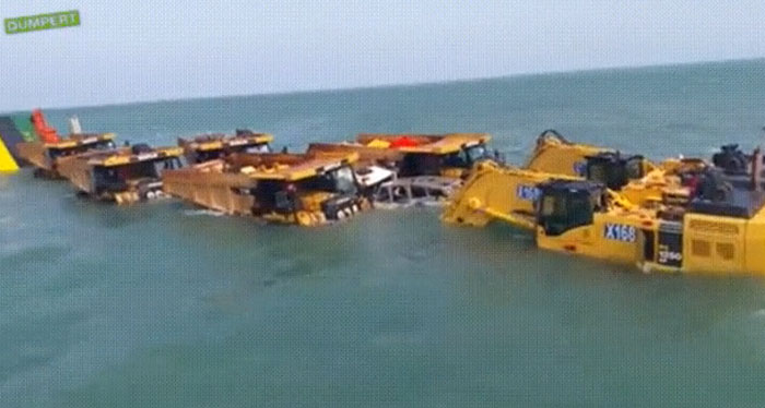 Container Ship Runs Ground With Precious Construction Cargo Aug 2019