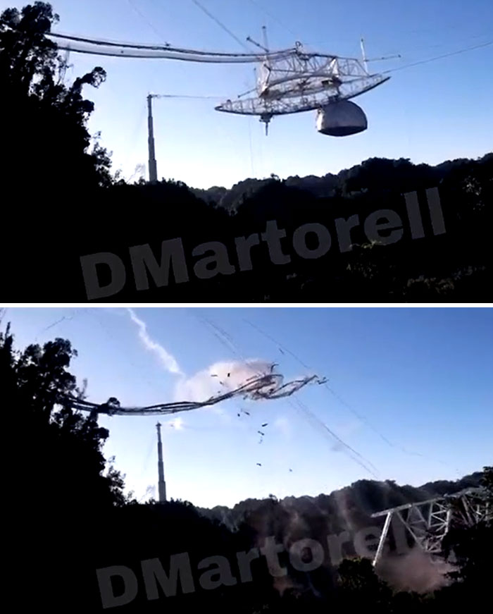 Structural Failure Arecibo Telescope Collapse 12/1/2020