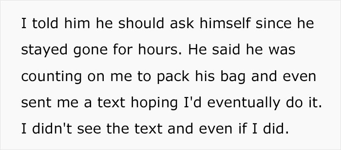 "He Begged But I Said No": Wife Asks If She's In The Wrong After Her Husband Misses His Flight Since She Didn't Pack His Suitcase