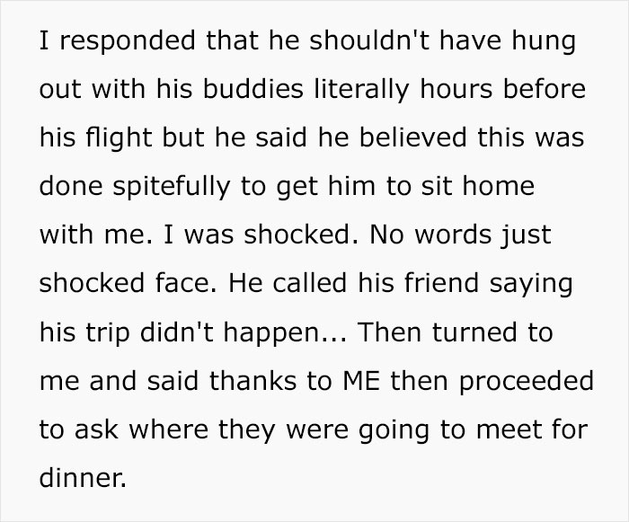 "He Begged But I Said No": Wife Asks If She's In The Wrong After Her Husband Misses His Flight Since She Didn't Pack His Suitcase