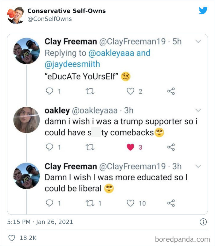 Conservative-Self-Owns-Fails