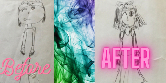 Hey Pandas, Find An Old Drawing You Did As A Kid And Recreate It How You Would Draw It These Days (Closed)