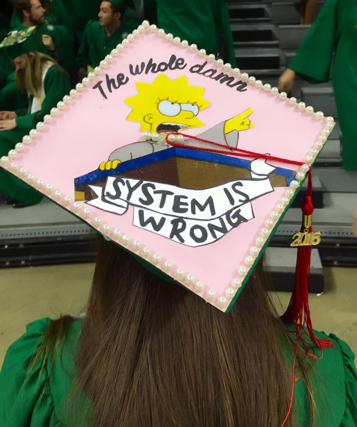 Lisa Simpson Inspired College Graduation Cap