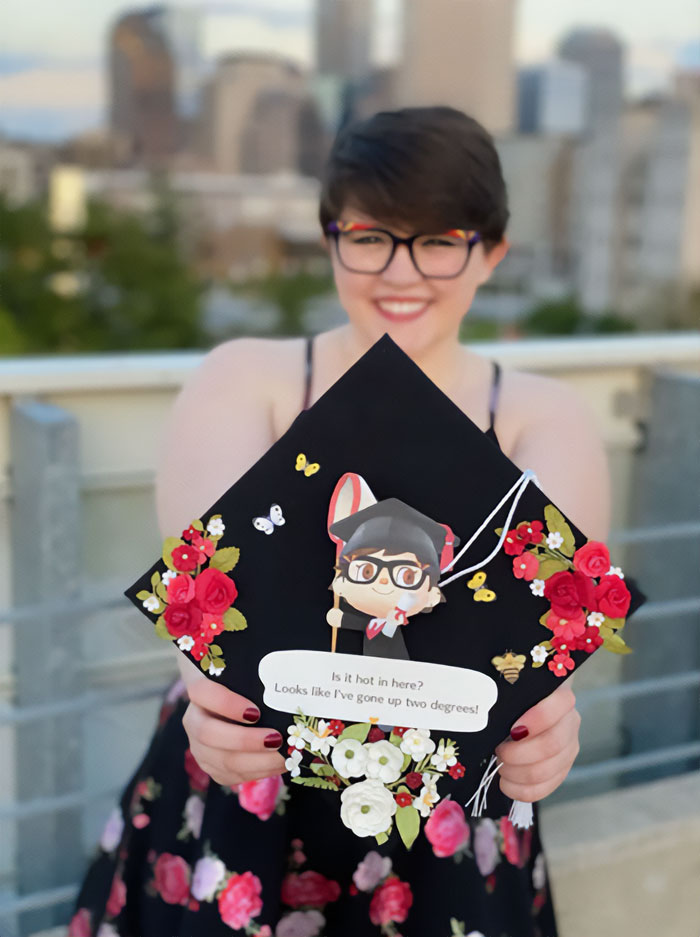 I Spent A Good Amount Of Time Making This, But I’m So Happy With How My Graduation Cap Turned Out