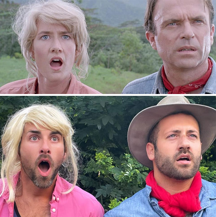 My Fiancé And I Celebrating At A Halfway To Halloween Party