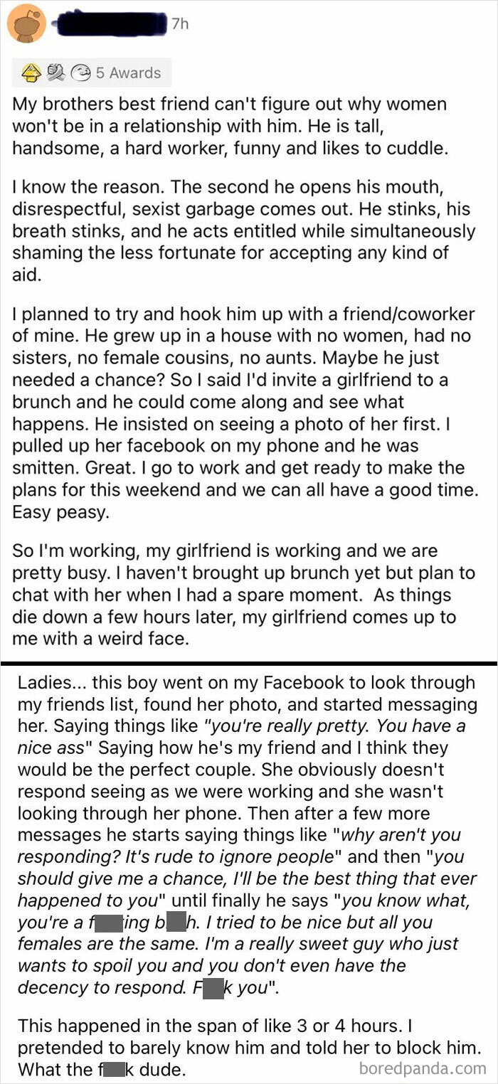 And He Wonders Why He’s Still Single