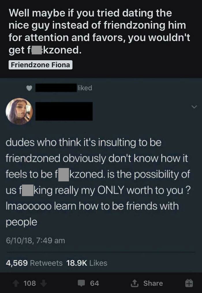 That’s Not The Point Of The Post Though? She Wants To Be Friends With People Who Don’t See Her As A Sex Toy, Not Date Them