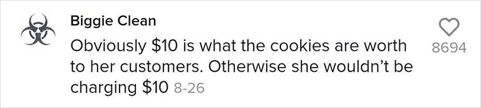 Baker Defends Her $10/Cookie Price After Someone Says It's 'Insane', But Some People Are Not Convinced Baker Defends Her $10/Cookie Price After Someone Says It's 'Insane', But Some People Are Not Convinced