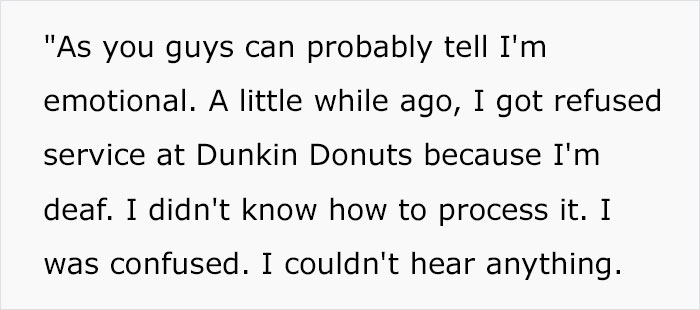 "I Was Refused Service At A Dunkin' Donuts Because I&rsquo;m Deaf": Deaf Woman Tells Her Story And Sparks An Important Conversation