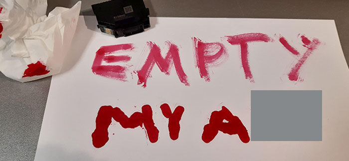 An "Empty" Ink Cartridge That Probably Could Have Printed Another 50+ Sheets