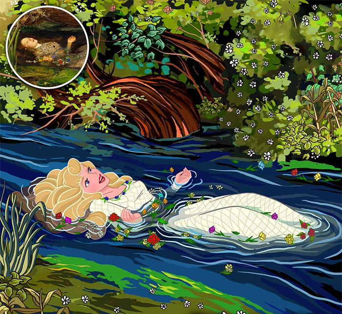 Artist Reimagines Disney Characters As Famous Classical Paintings And Pop Culture References (22 New Pics)