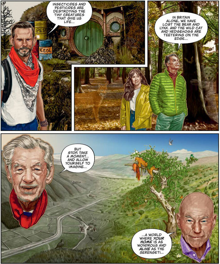 Well-Known Comic Artists And Celebs Raise Awareness About What Endangers Animals In The Hope Of &lsquo;Rewriting Extinction&rsquo; (9 Comics)