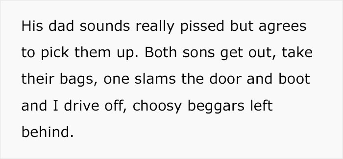 Family Friend's Sons Refuse To Wear Seatbelts On The Way To The Airport, Miss Their Flight Family Friend's Sons Refuse To Wear Seatbelts On The Way To The Airport, Miss Their Flight