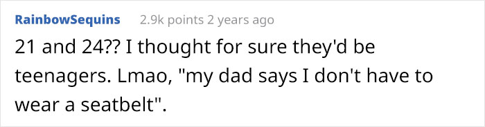 Family Friend's Sons Refuse To Wear Seatbelts On The Way To The Airport, Miss Their Flight Family Friend's Sons Refuse To Wear Seatbelts On The Way To The Airport, Miss Their Flight