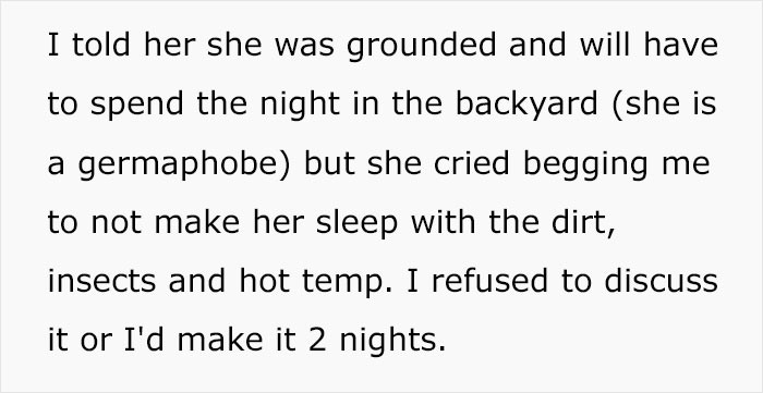 "Am I The [Jerk] For Making My Daughter Sleep In The Backyard After What She Did To Our Housemaid?"