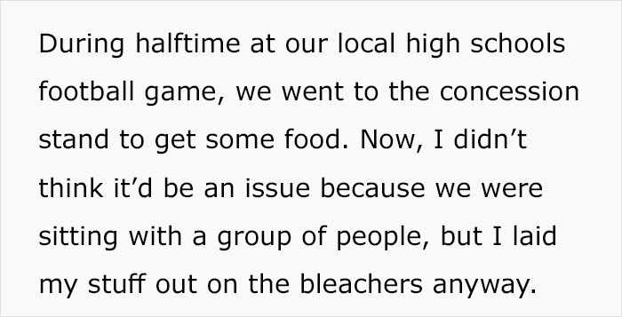 Karen Steals Family&rsquo;s Seats At A Football Game And Tells Them To Squeeze In Behind Her, Instantly Realizes Her Mistake After They Maliciously Comply