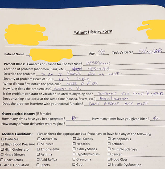 My Brother Couldn't Help Himself While At The Urologist For Vasectomy Consultation