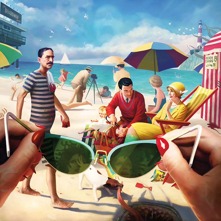 Artist Creates Very Detailed Scary Images And The More You Look, The More Frightening They Become