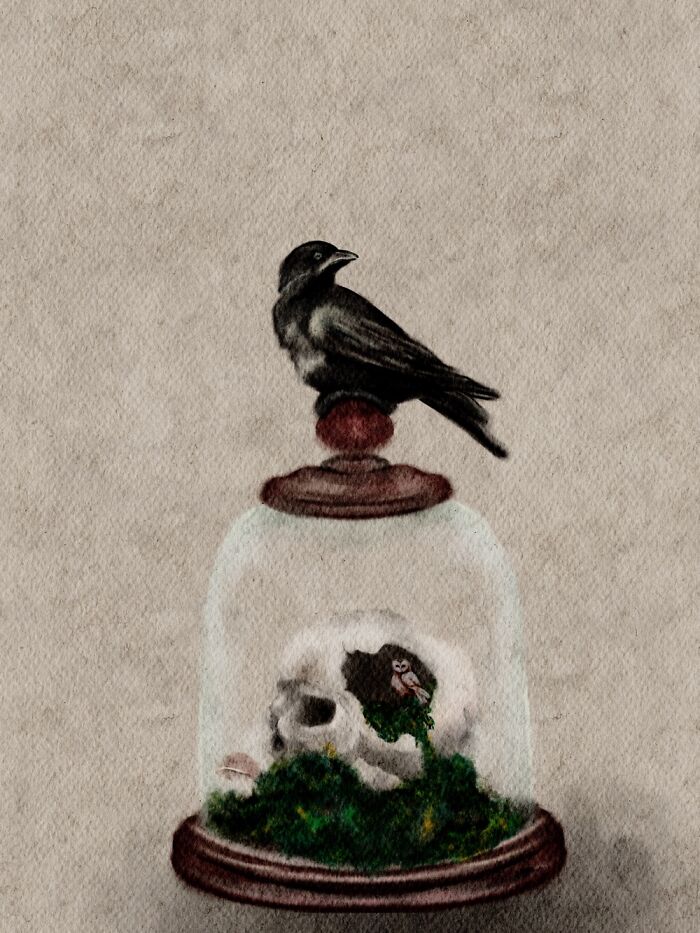Gothic Watercolors For That Dark Academia Halloween Vibe Gothic Watercolors For That Dark Academia Halloween Vibe