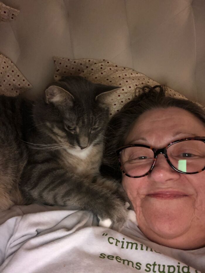 George Is Disappointed That He Wasn’t Allowed To Be On Top Of My Chest And Neck!