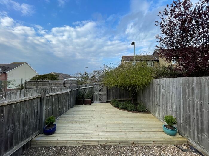 My Decking! Makes The Most Of Evening Sun, Finally A Level Place To Sit :)