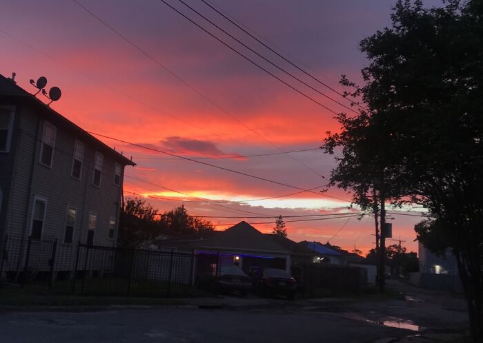 Sunset Two Days After Ida