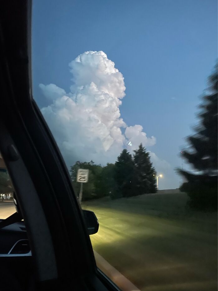 5th Image In The Camera File. White Cloud At 8 Pm