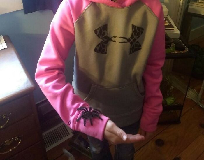 My Seven Year-Old Self Holding A Tarantula Named Rose... I Still Wonder Why I Did This