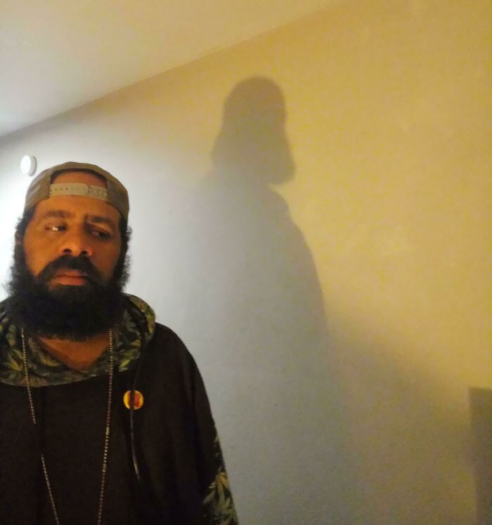 Friend's Shadow Looks Like Vader