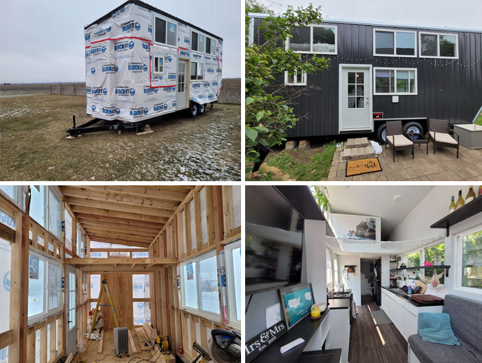 Construyo casas pequeñas, y esta es la última que he hecho. Es un remolque de 24 pies con muchos detalles a medida