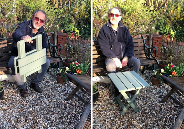 Pequeña mesa plegable