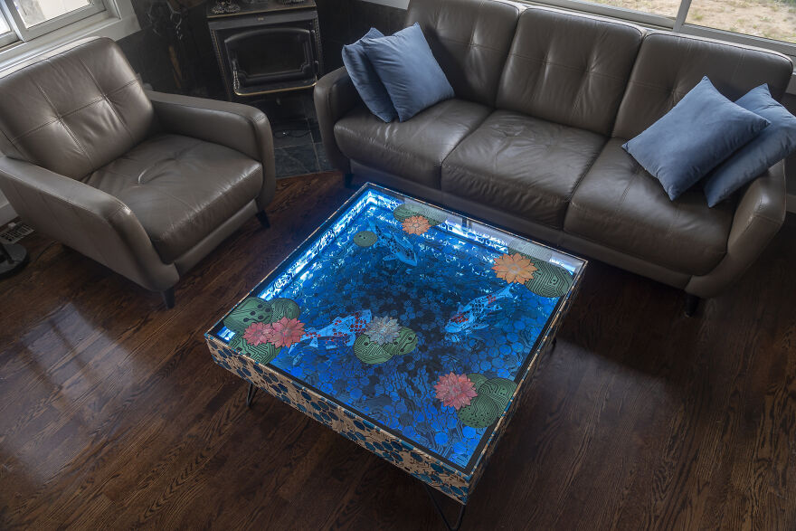 I Built A Koi Fish Table (16 Pics)