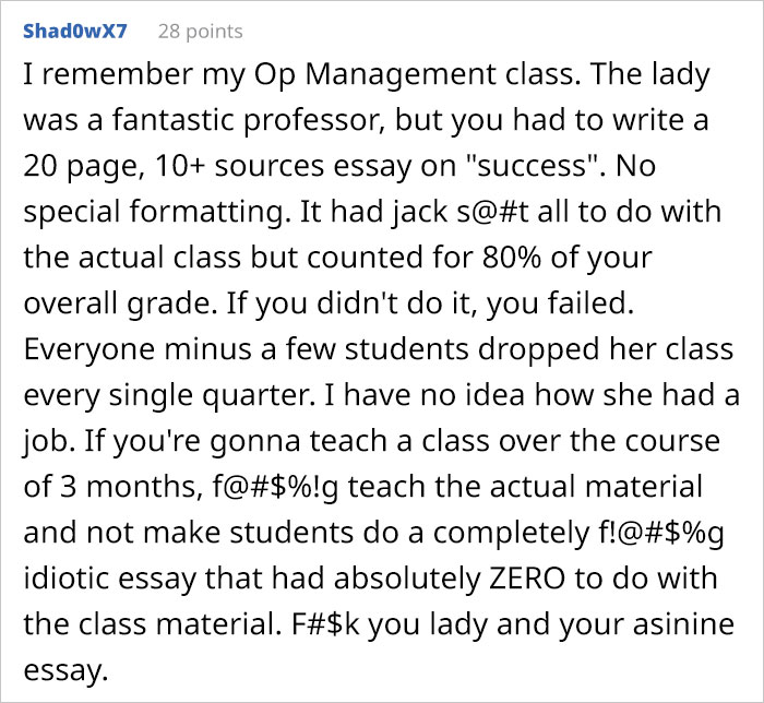 Student Gets Sweet Revenge On His Lazy Professor After He Unfairly Fails Half The Class