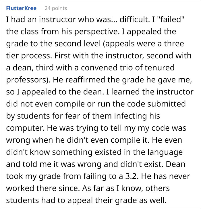 Student Gets Sweet Revenge On His Lazy Professor After He Unfairly Fails Half The Class