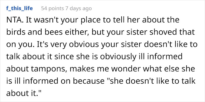 Mom Feels It's 'Inappropriate And Embarrassing' To Talk About Periods To Her Daughter, Asks Her Sister, Gets Livid When She Introduces Tampons To Her