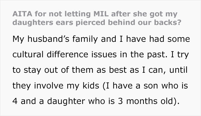 MIL Pierces 3-Month-Old Baby&rsquo;s Ears Behind Mom&rsquo;s Back, Family Drama Ensues