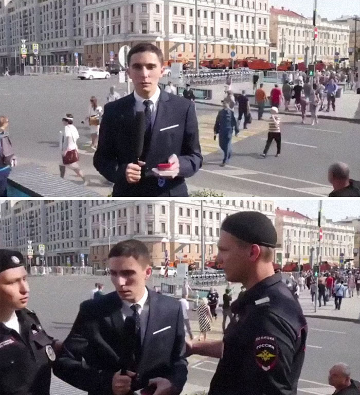 Opposition Activist Arrested While Reporting Live About Arrests Of Opposition Activists