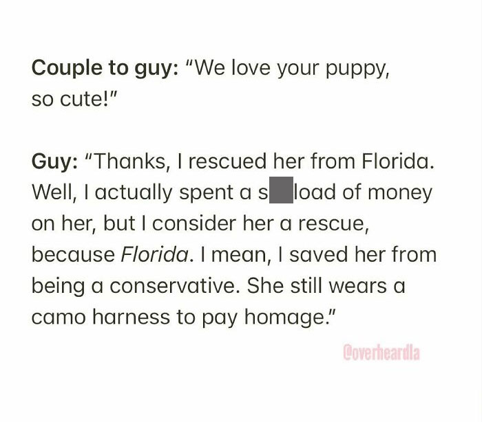 ** If Anyone Knows Lily The Wirehaired Dachshund Please @ Her.
herman Park. Highland Park. 🦮🤷‍♂️
overheard By Anonymous 📥
#floridog #overheardla