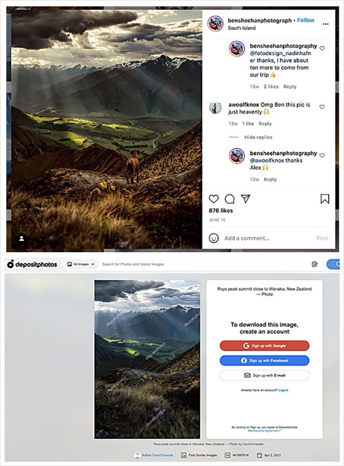 Photographer Caught Photoshopping His Photos From Stock Pictures, Denies Everything Until He's Totally Exposed