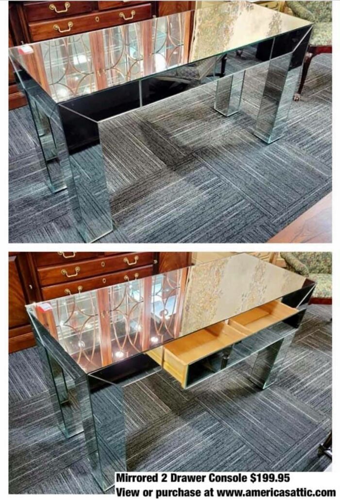 Just Saw This Nightmare Go By For Sale; There Are No Drawer Pulls And I Can’t Even Begin To Imagine How You’d Keep Fingerprints Off This For More Than 30 Seconds!?!