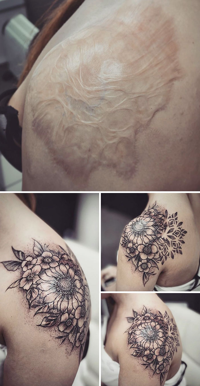 freehandtattoo #covering #scar... - Lucky 13 Tattoo Studio | Facebook