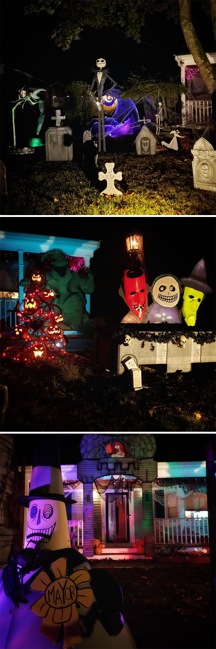 Nightmare Before Christmas Themed Yard