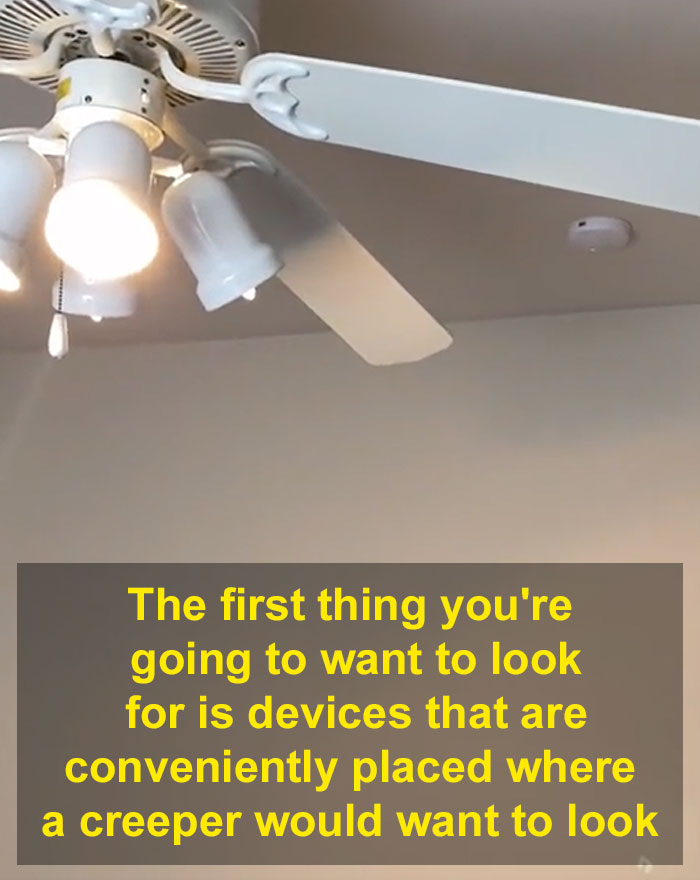 Man Shares How He Inspects Airbnbs For Hidden Cameras And Shares Places Where They Could Be Hidden Man Shares How He Inspects Airbnbs For Hidden Cameras And Shares Places Where They Could Be Hidden